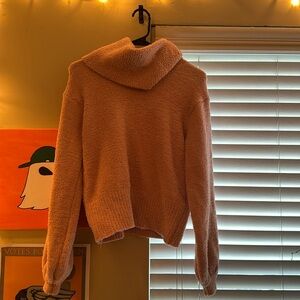 Soft pink turtle neck sweater, not worn at all